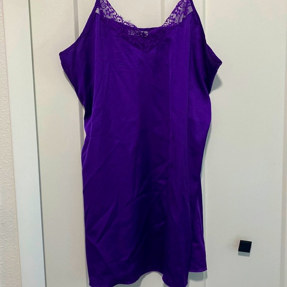 Ekouaer Intimates Sleepwear Ekouaer Womens Satin Full Slip Lace Nightgown Lingerie Size